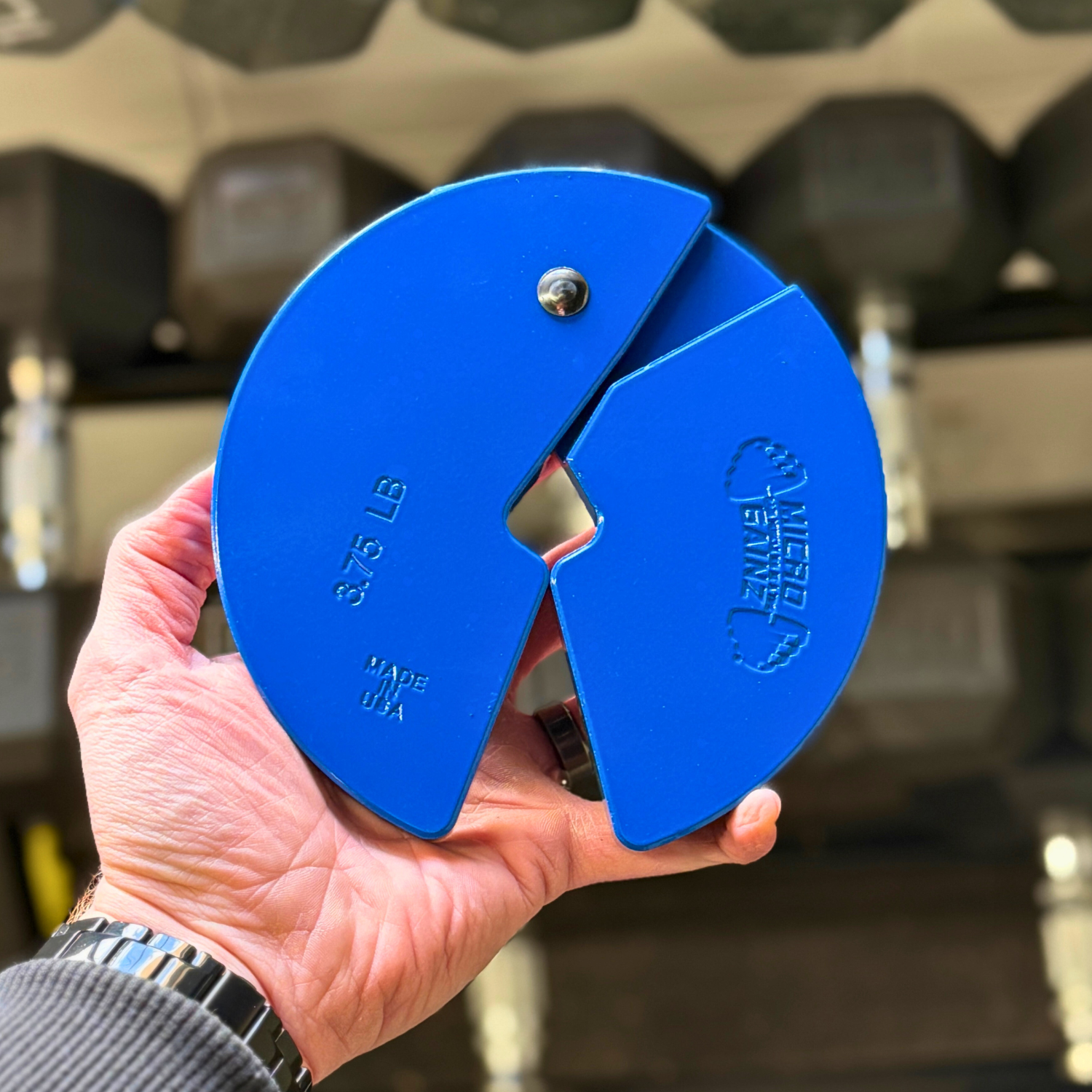 Micro Gainz Blue 3.75LB Dumbbell Fractional Weight Plates