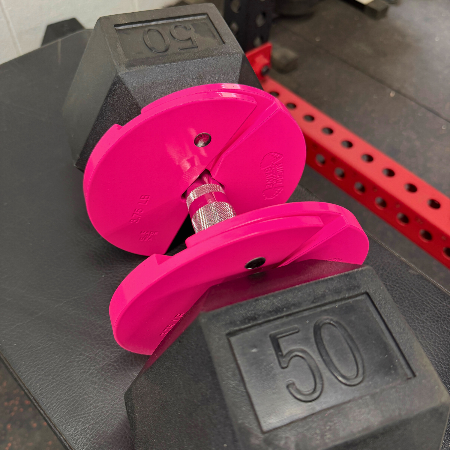 Micro Gainz Pink 3.75LB Dumbbell Fractional Weight Plates