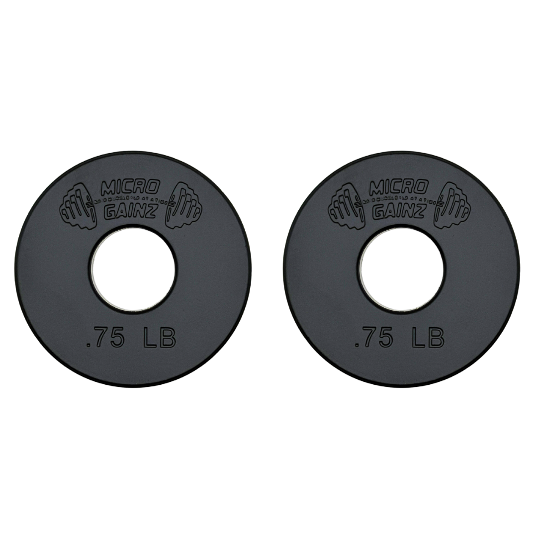 Micro Gainz Standard 1-Inch Center Hole Fractional Weight Plates Pair of .75LB Plates