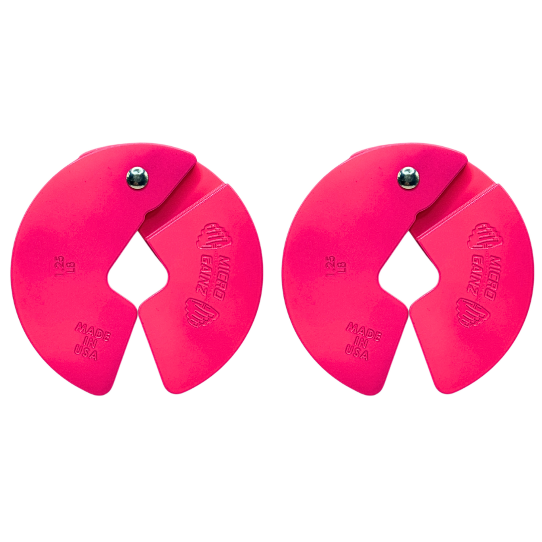 Micro Gainz Pink 1.25LB Dumbbell Fractional Weight Plates