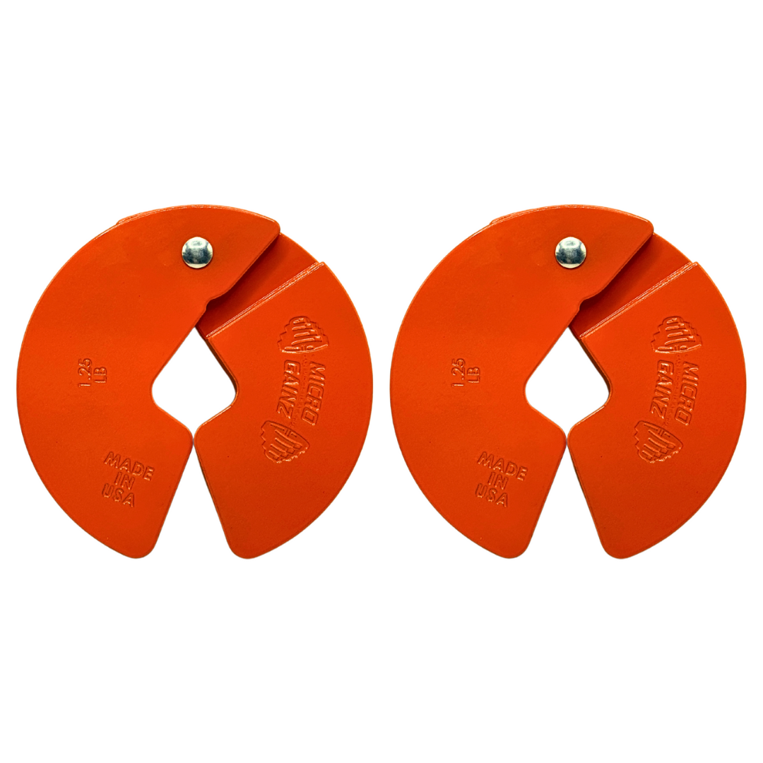 Micro Gainz Orange 1.25LB Dumbbell Fractional Weight Plates