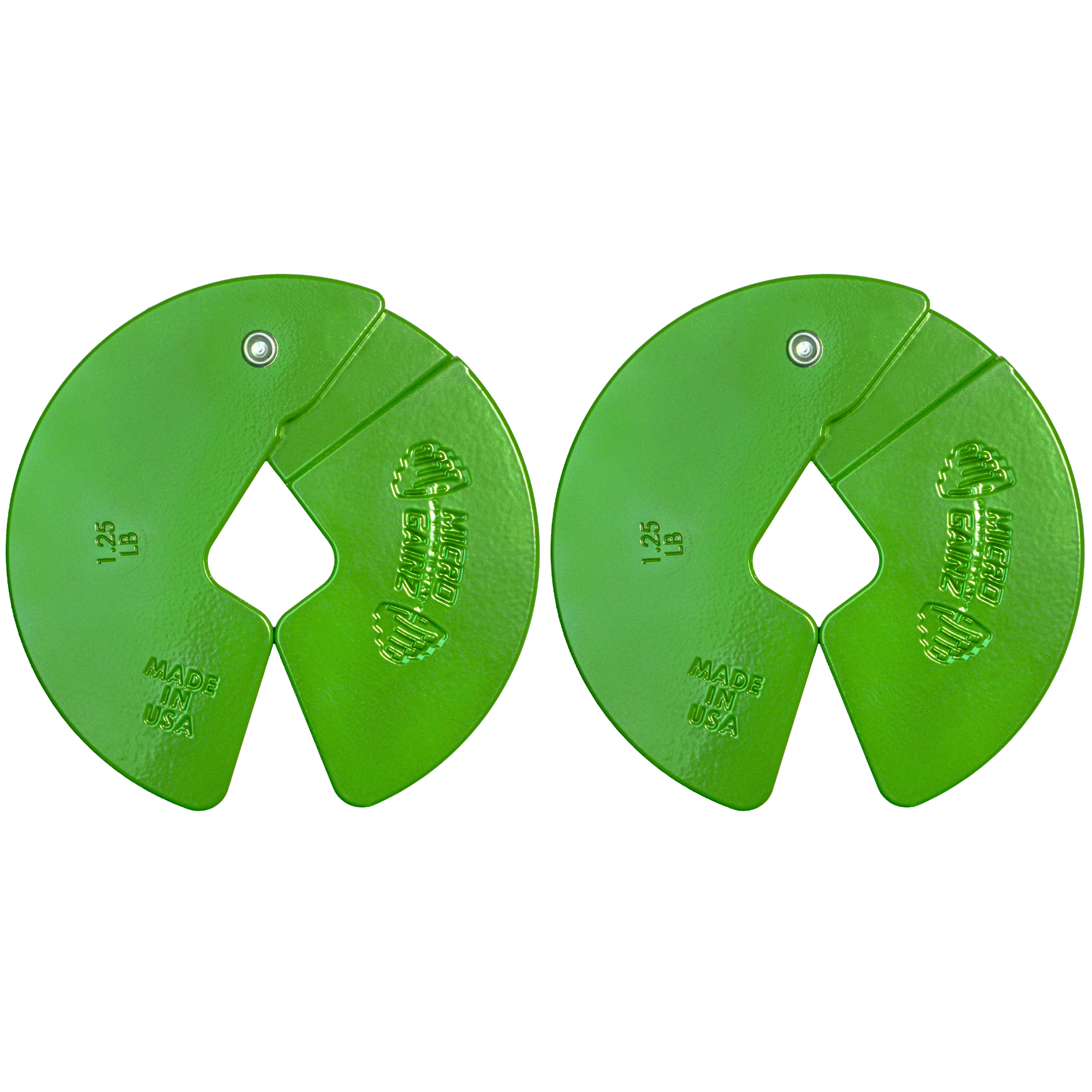 Micro Gainz Green 1.25LB Dumbbell Fractional Weight Plates