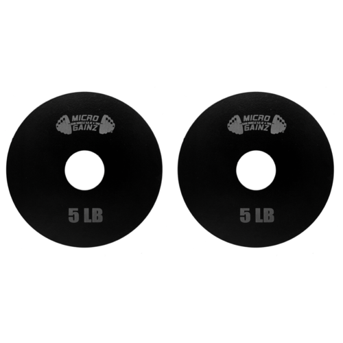 Micro Gainz Steel Olympic Weight Plates Pair of 5LB Plates
