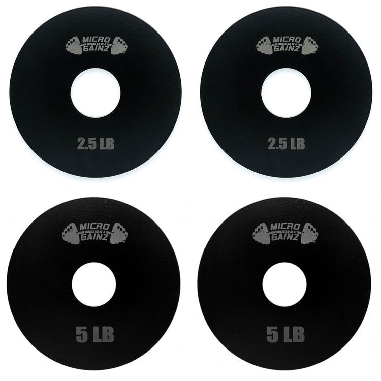 Micro Gainz Steel Olympic Weight Plates Set of 2.5LB and 5LB