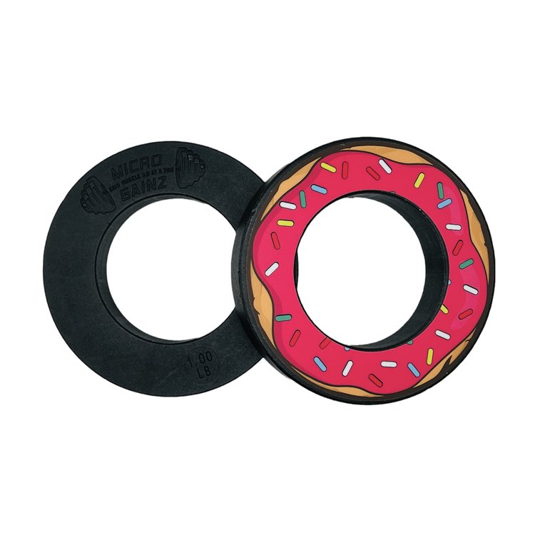 Micro Gainz Donut Plate Snacks Vinyl Plate Decal for Micro Weight Plates