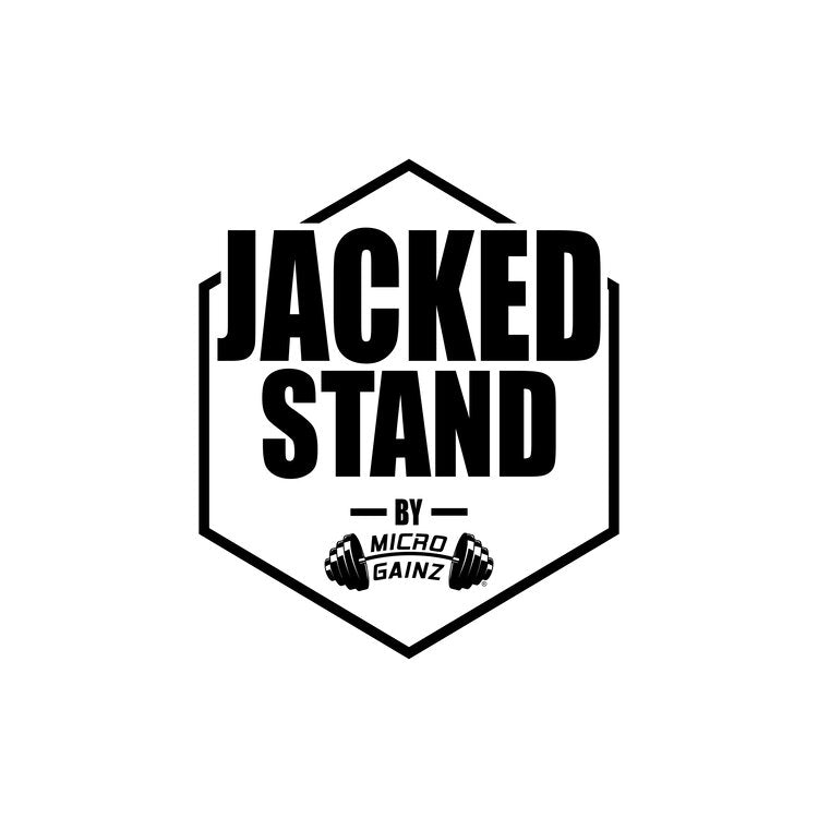 2” Jacked Stand by Micro Gainz Wooden Deadlift Jack, Used for Specialty Bars (Trap Bars, Hex Bars, Axel Bars etc.)
