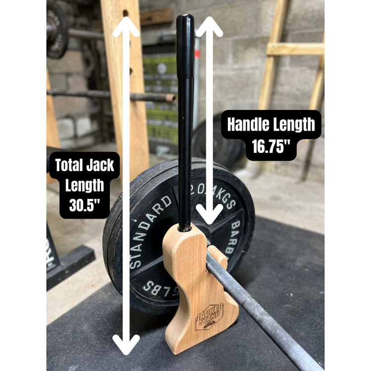 Guitar Themed Jacked Stand by Micro Gainz Wooden Deadlift Jack, Used for Olympic Barbells